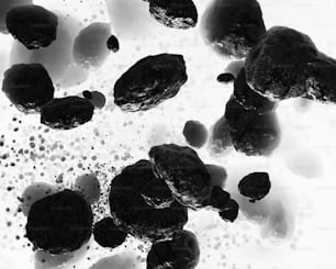 a black and white photo of some rocks