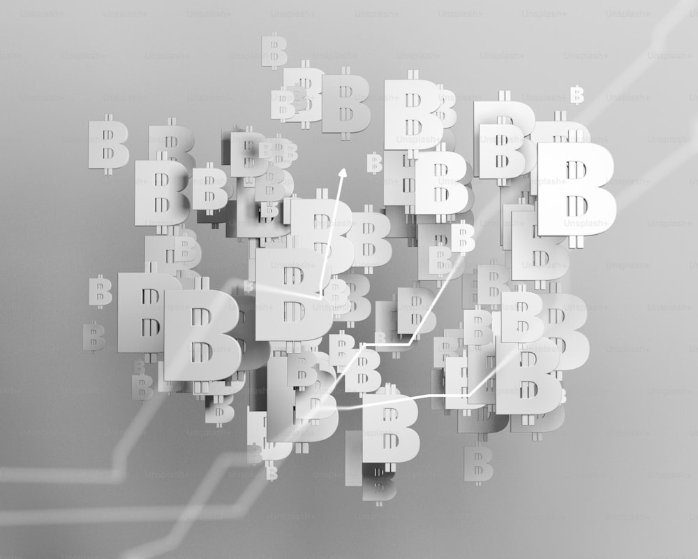 um monte de bitcoins que estão conectados uns aos outros