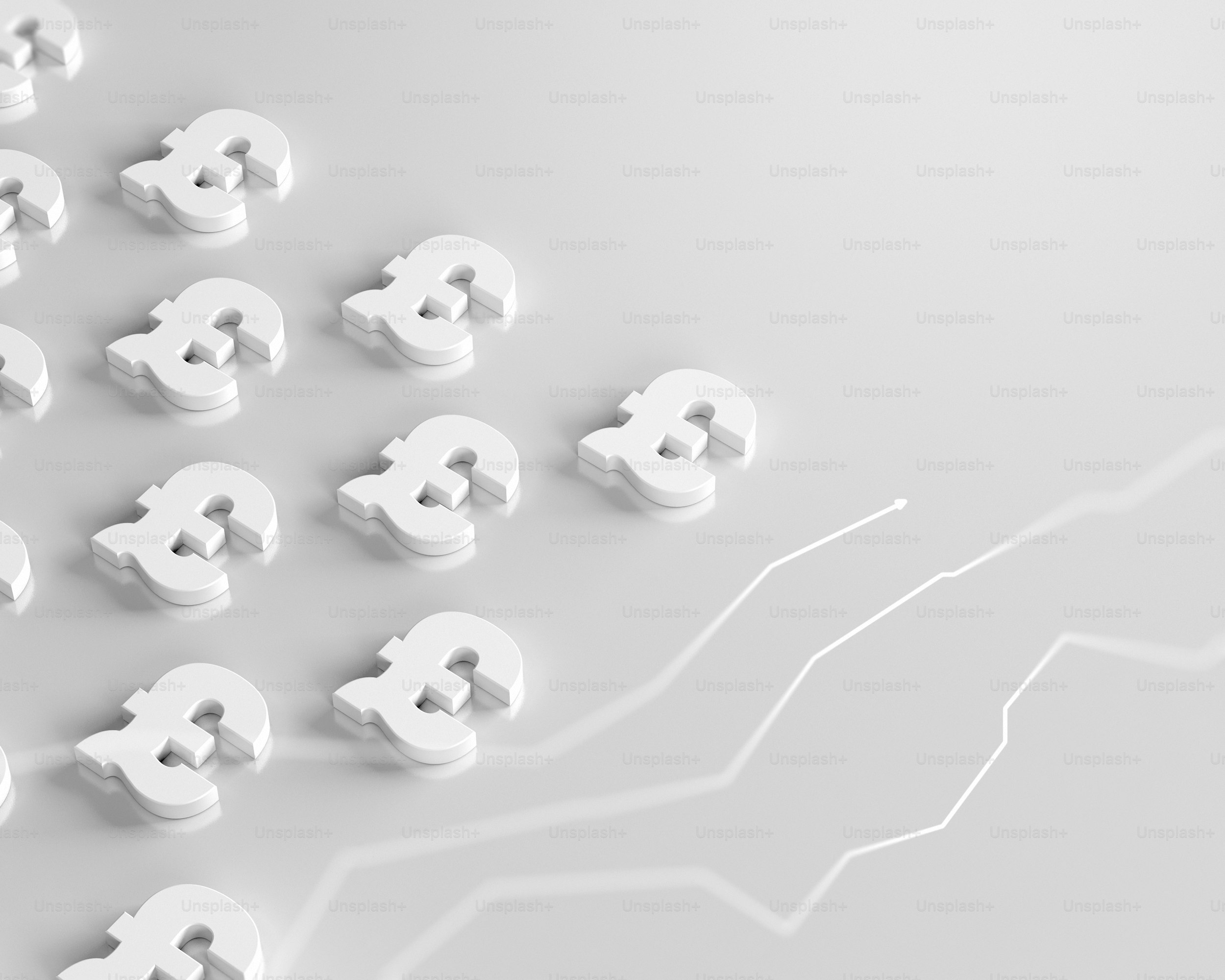 a group of white letters sitting on top of a table