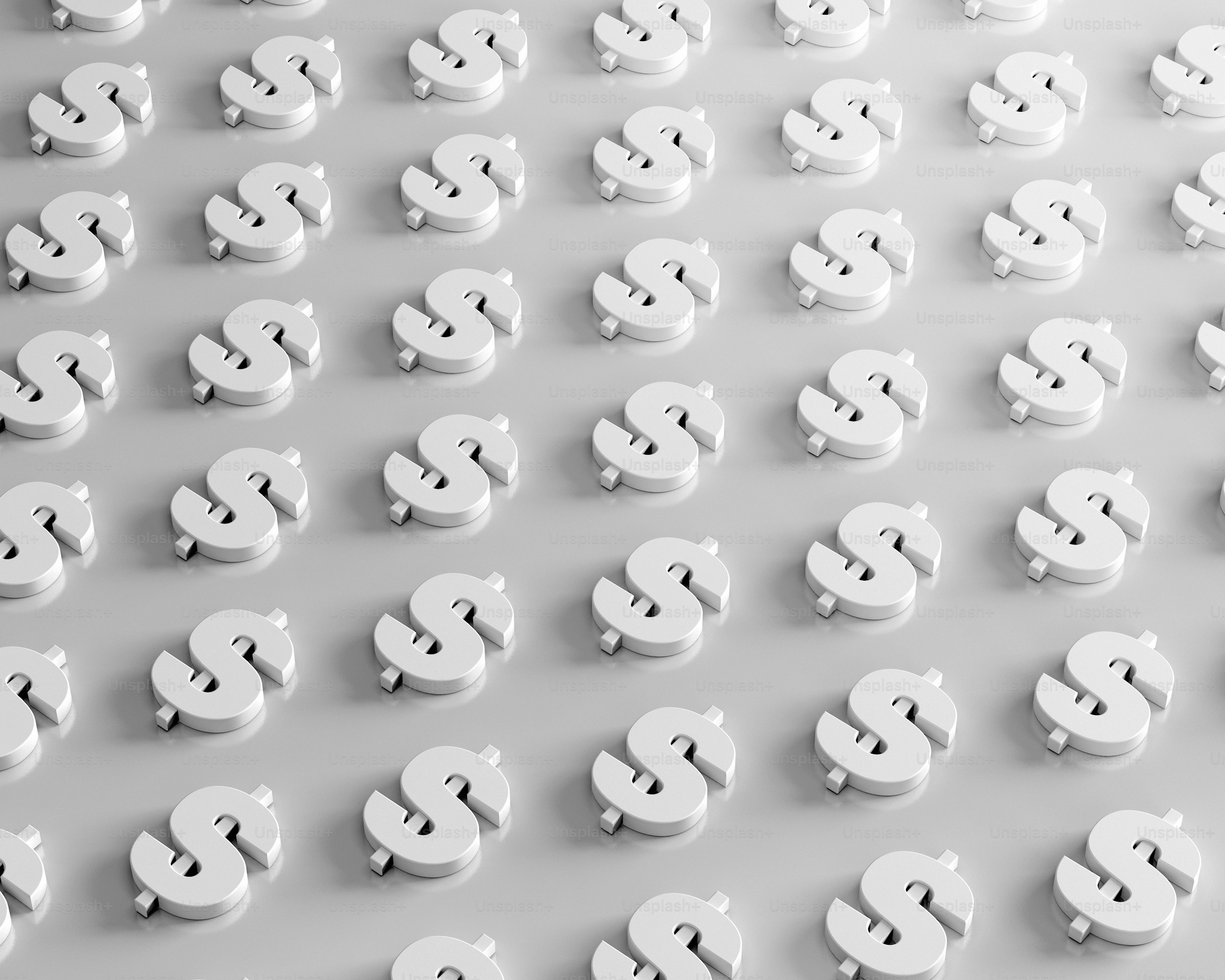 Signes Dollar En Noir Et Blanc