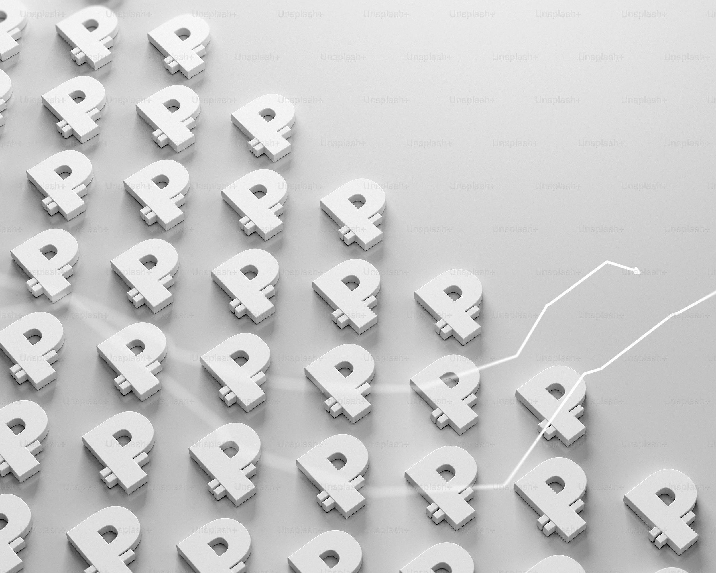 Un gruppo di lettere bianche collegate tra loro