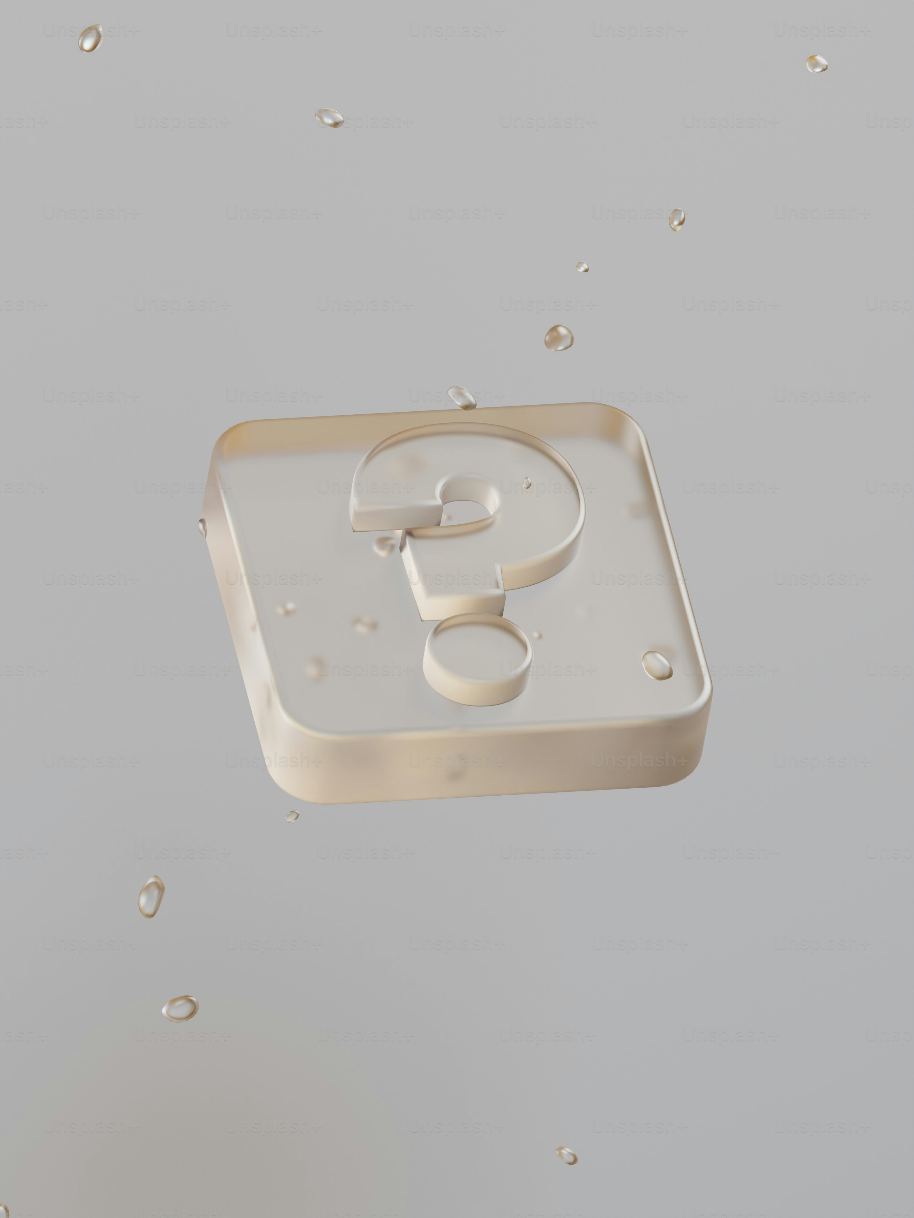 ein weißes Objekt, das auf einer weißen Oberfläche in der Luft schwebt