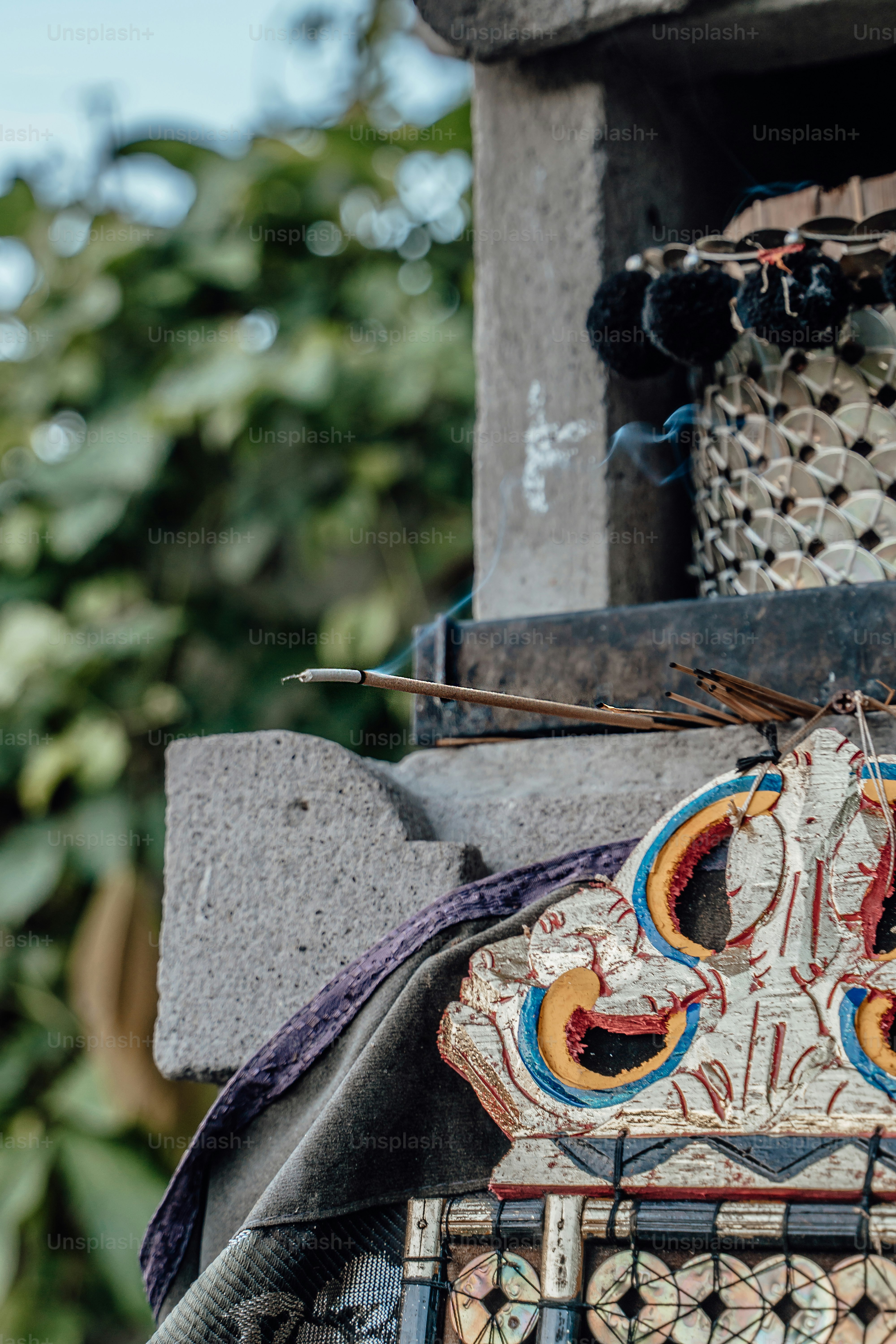 壁の装飾品のクローズアップ