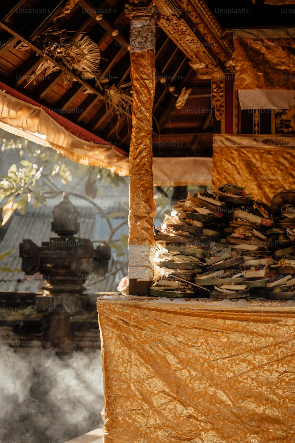 a table with a lot of books on it