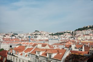 a view of a city from the top of a hill