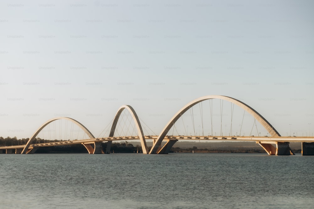 a large bridge over a large body of water