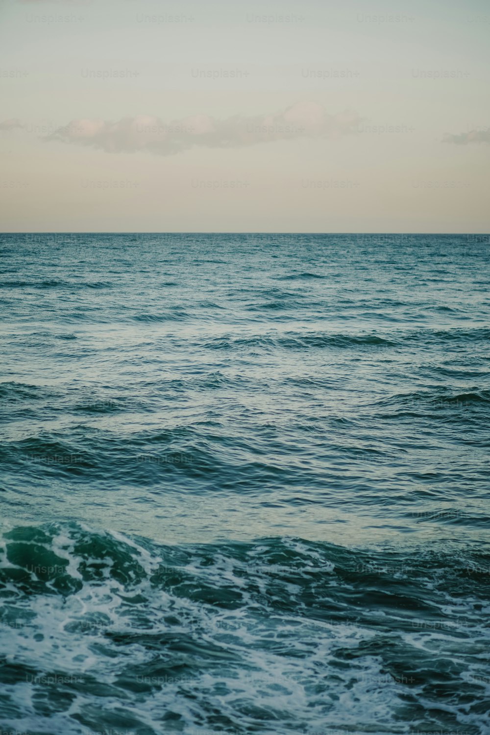 um corpo de água com ondas que entram na costa