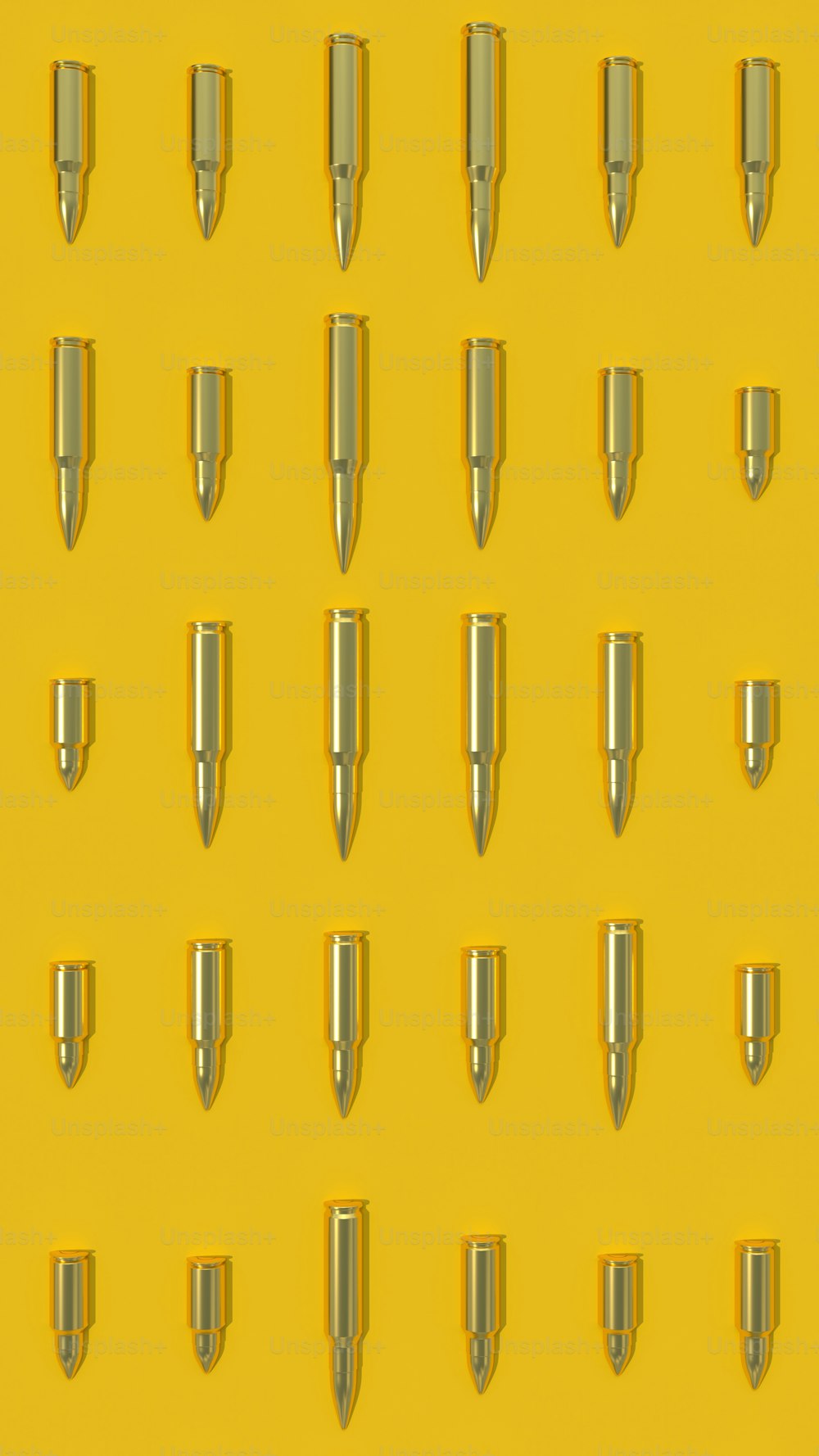 a yellow background with a bunch of bullet holes
