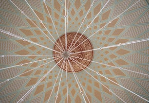a close up of a decorative ceiling with lines