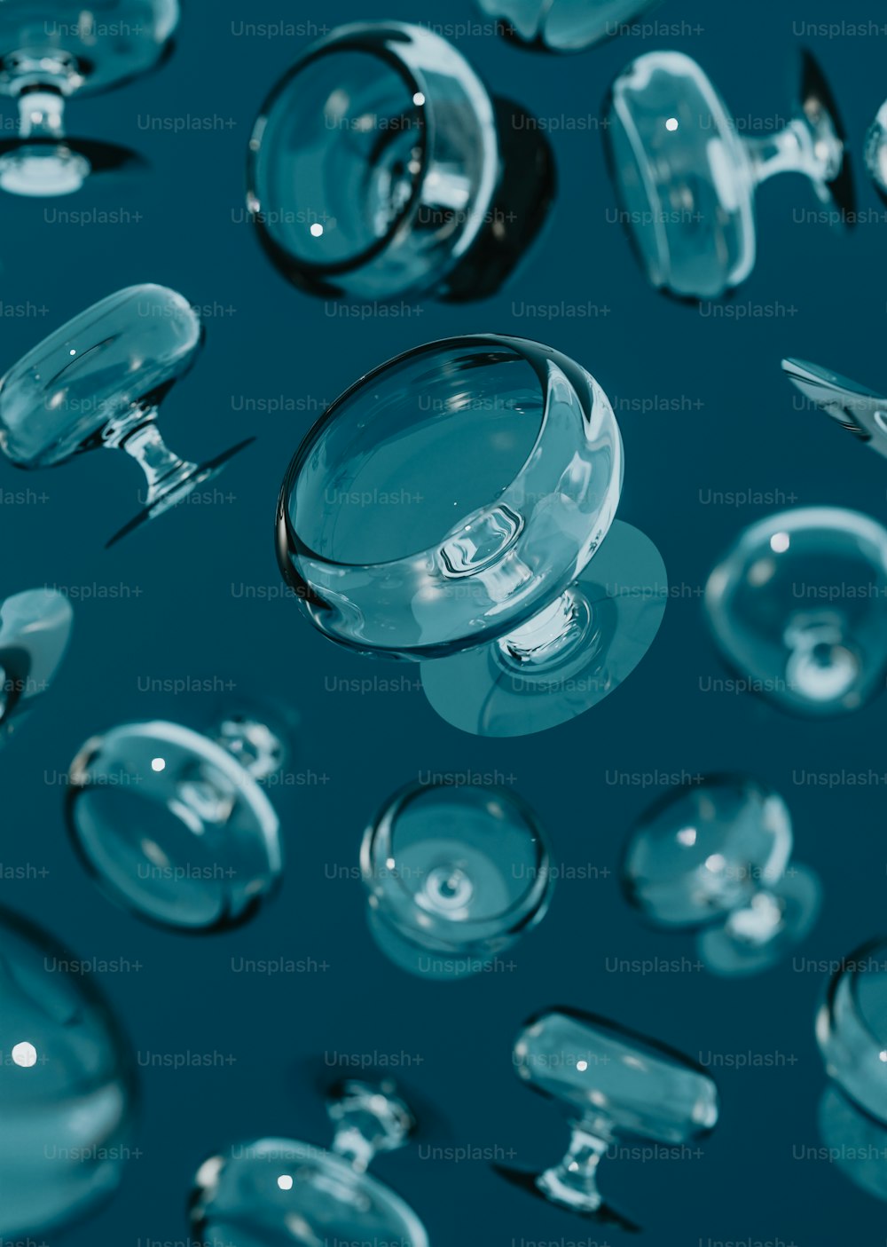 a close up of a glass object on a table