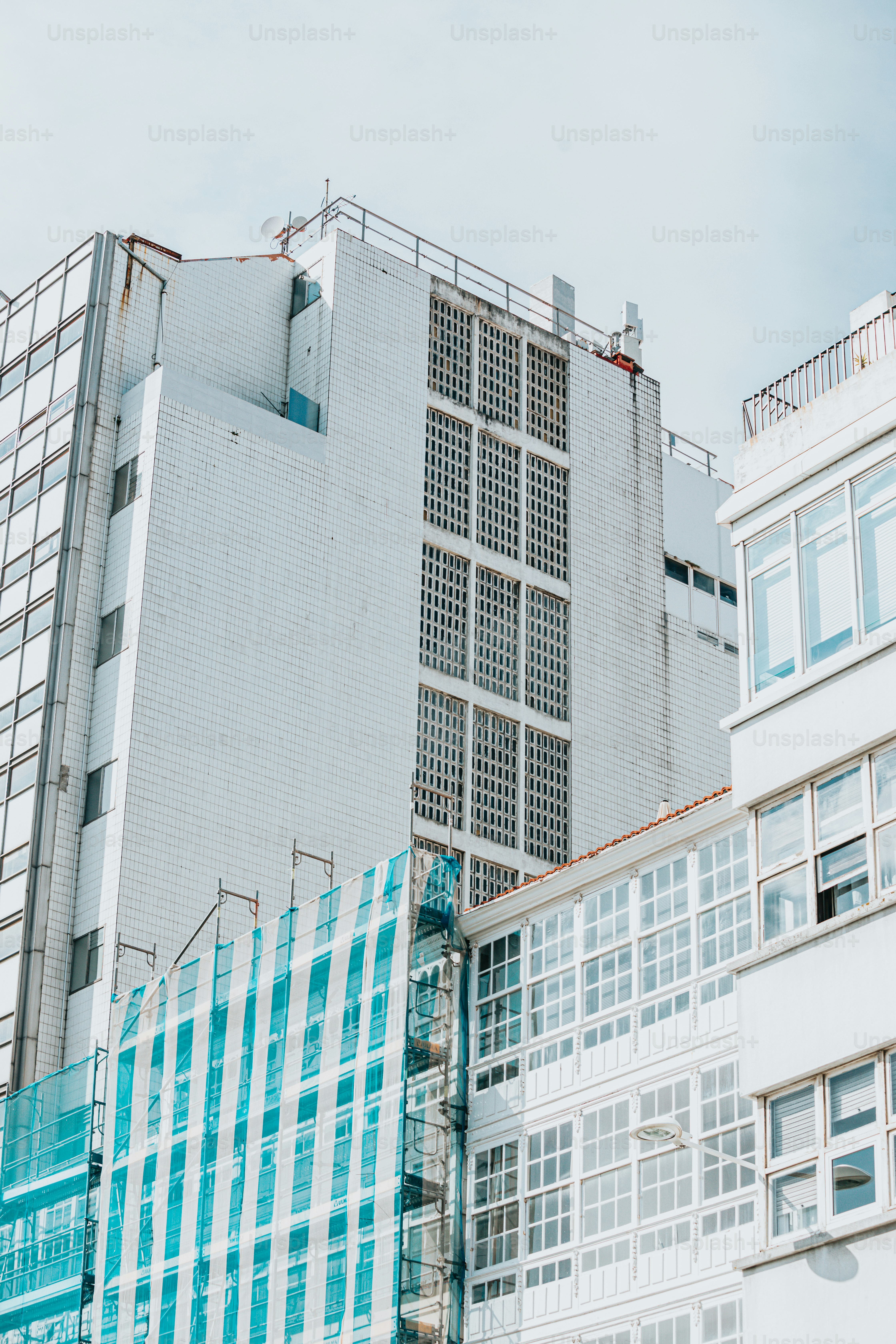 a tall building with a bunch of windows on top of it