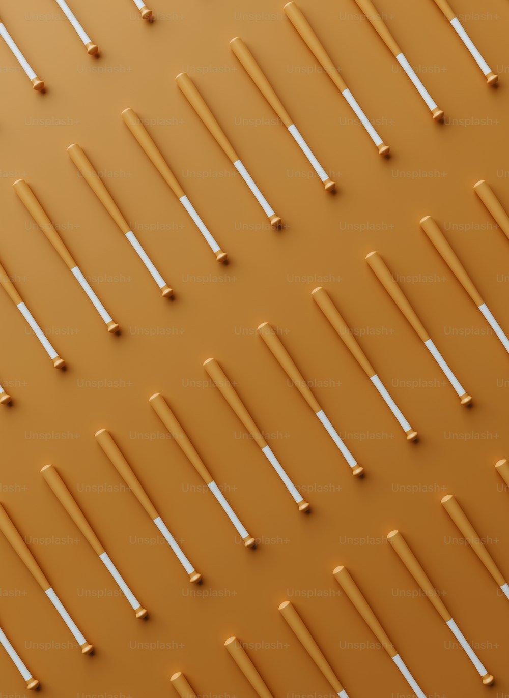 an orange background with a pattern of sticks