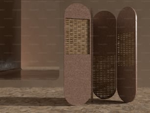 a group of skateboards sitting next to each other