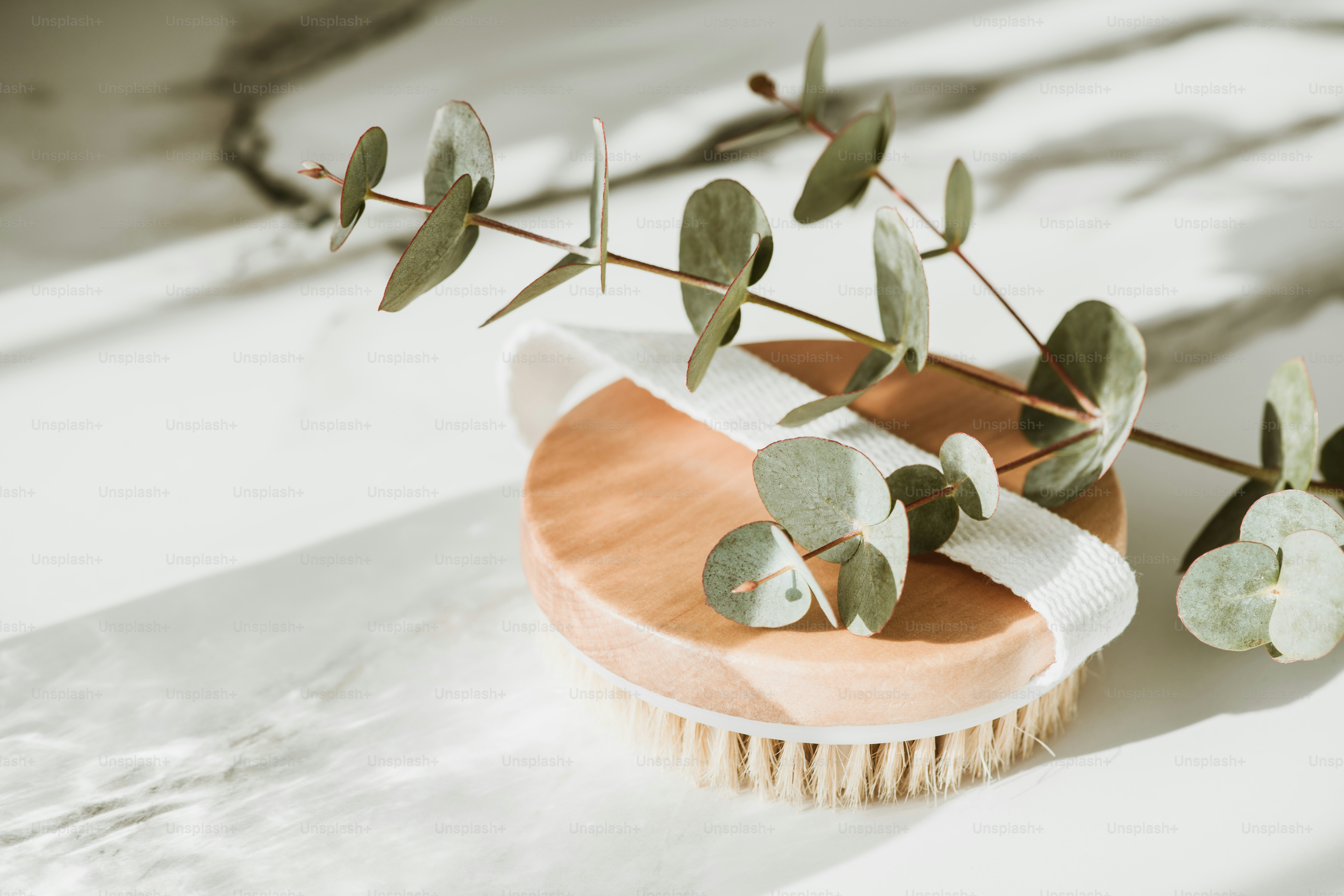 a brush with some leaves on top of it