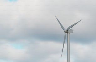 a wind turbine on a cloudy day