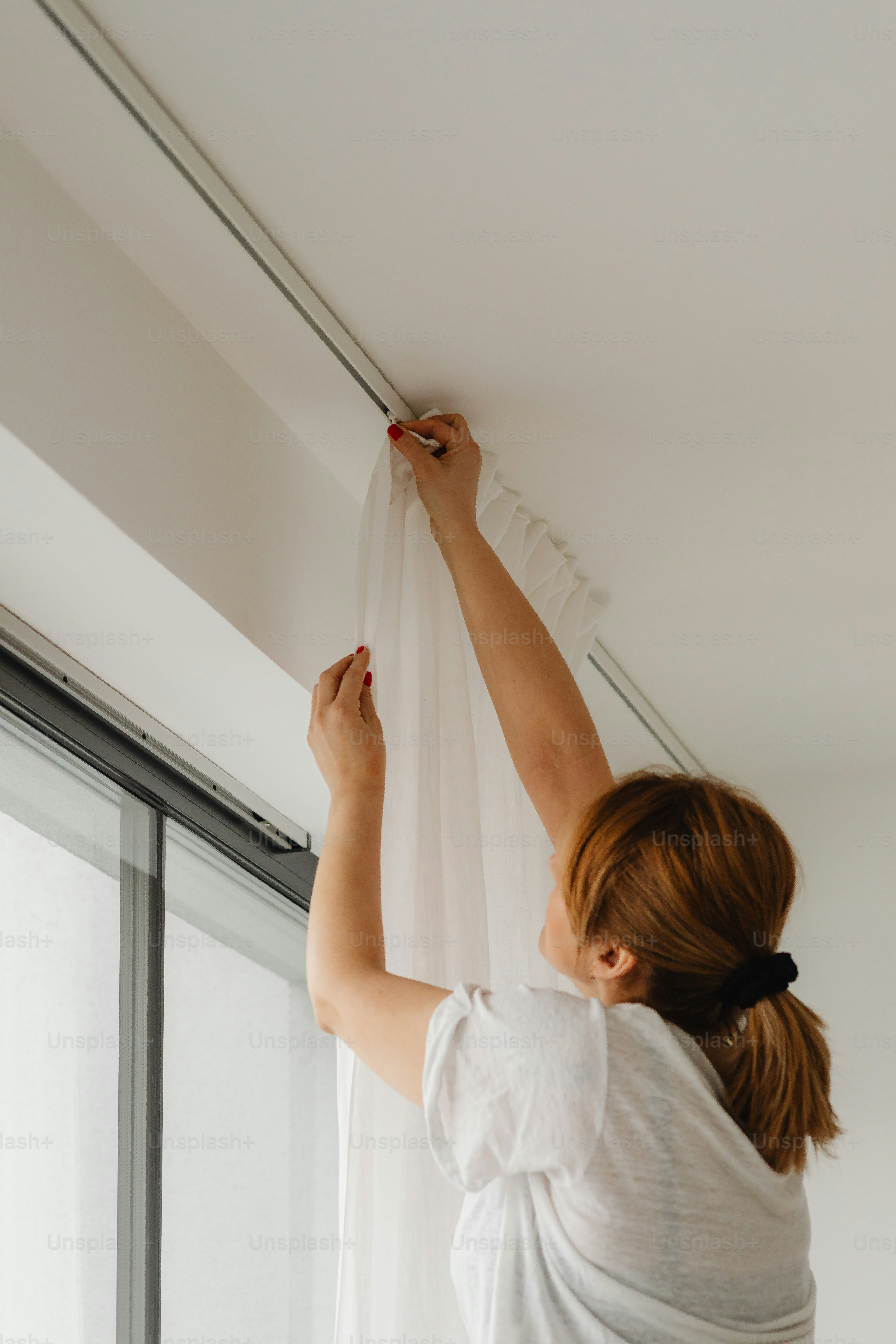 Heavy-duty patio curtain setup with reinforced mounting hardware