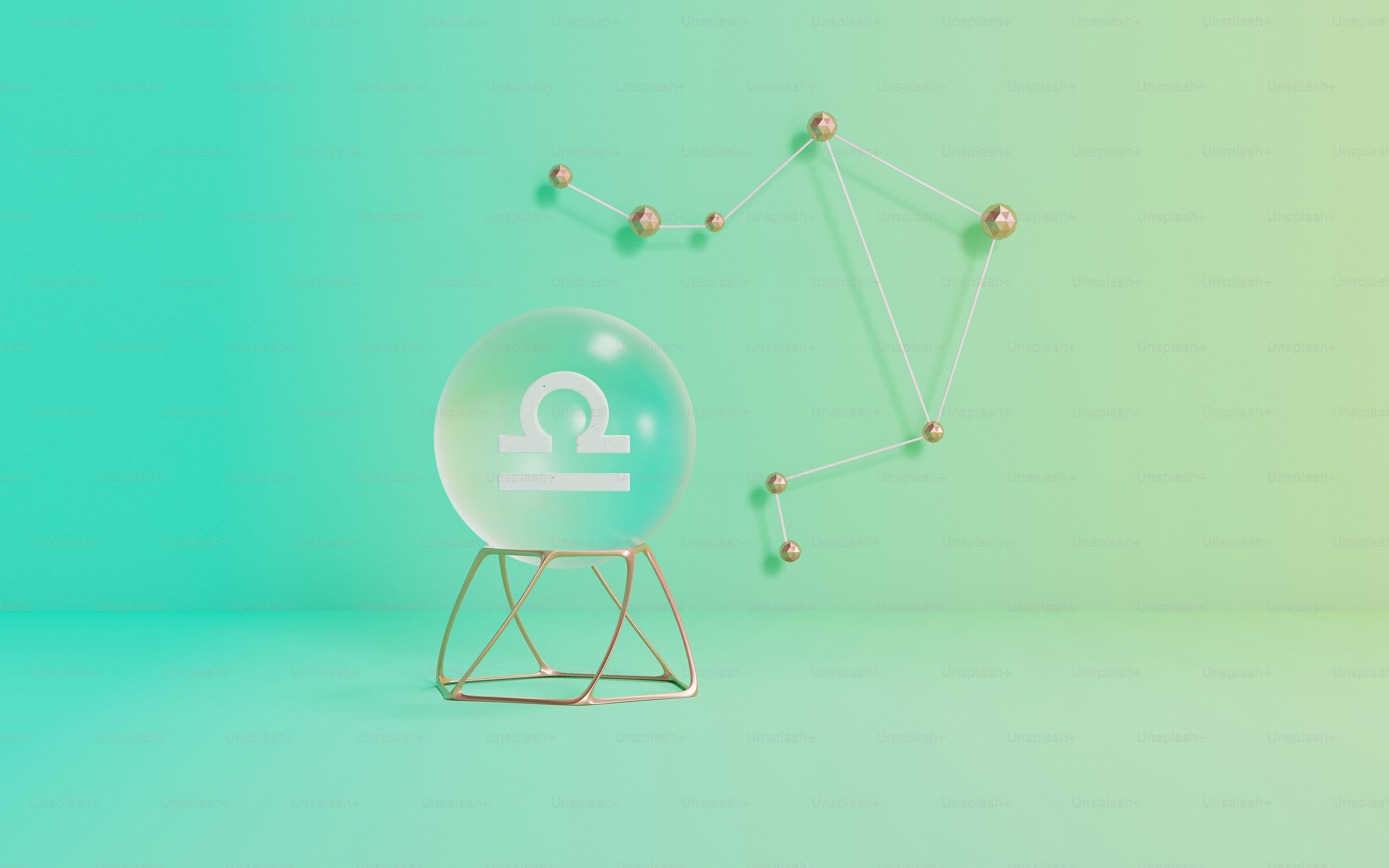 a glass sphere sitting on top of a metal stand