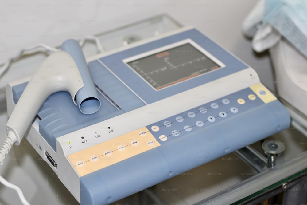 a medical device sitting on top of a table