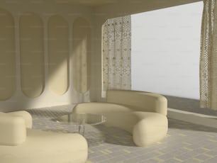 a room with a couch, chair and table in it