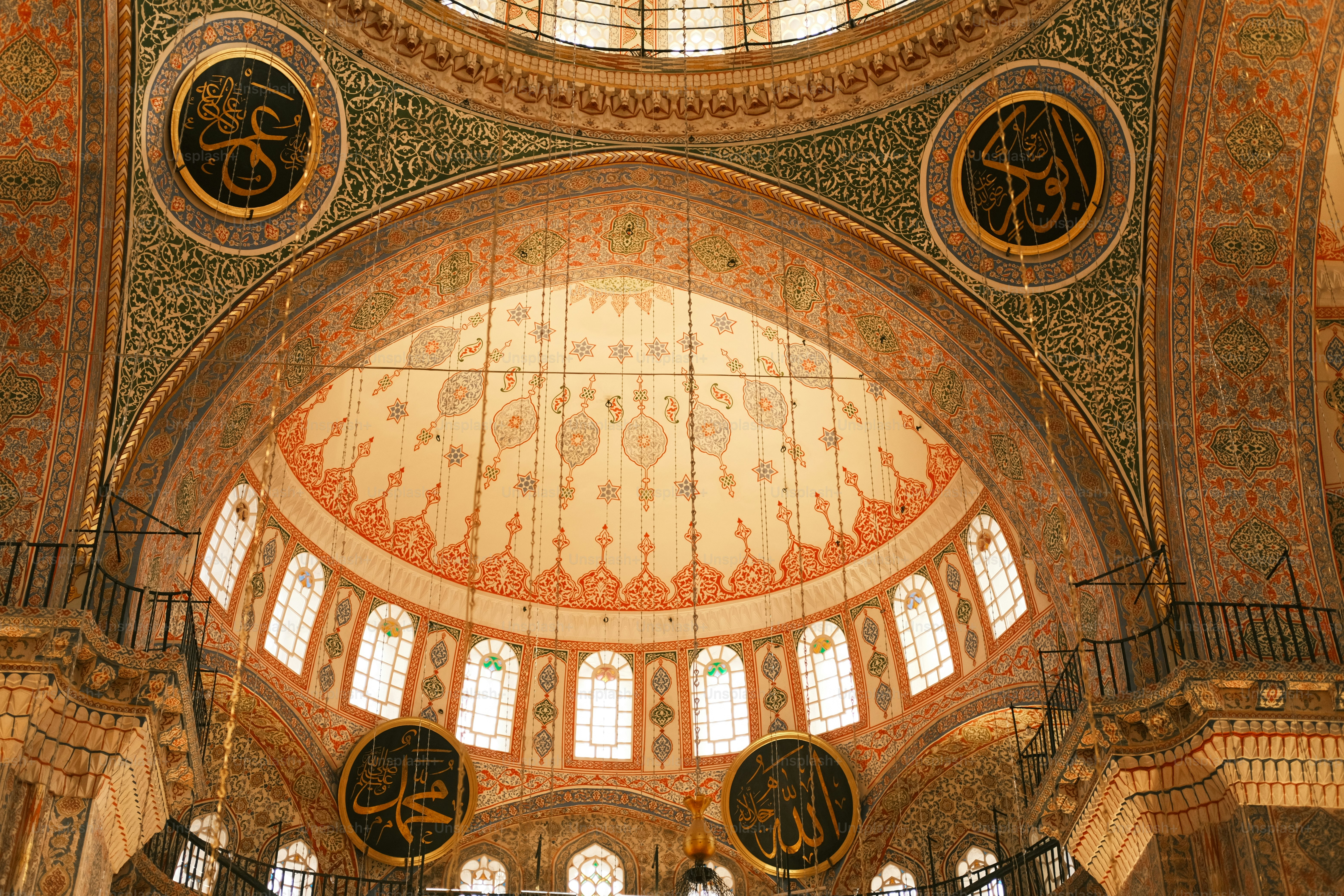 the inside of a large building with many windows