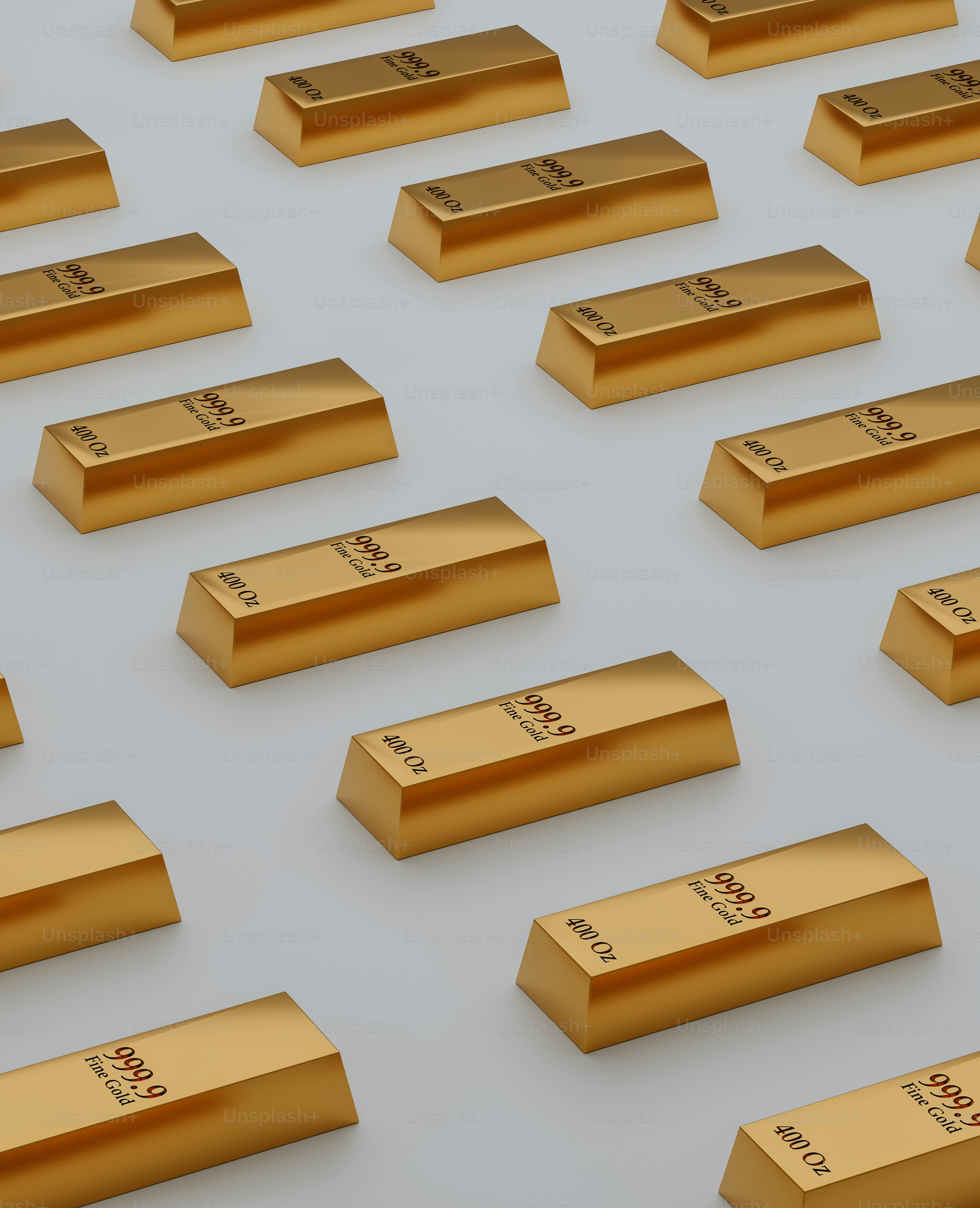 a group of gold bars sitting on top of each other