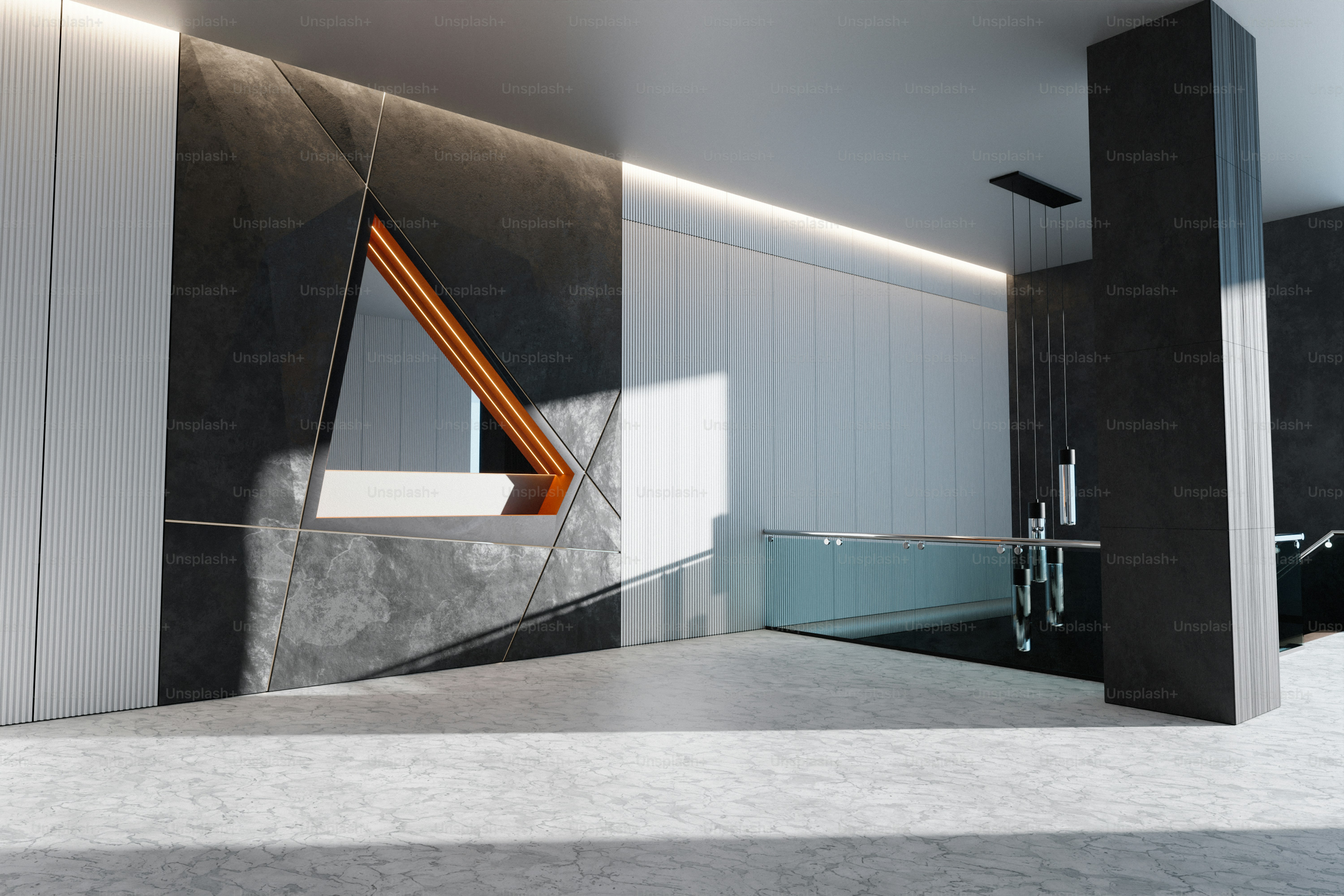 A bathroom with a marble floor and walls photo – Full screen wallpaper