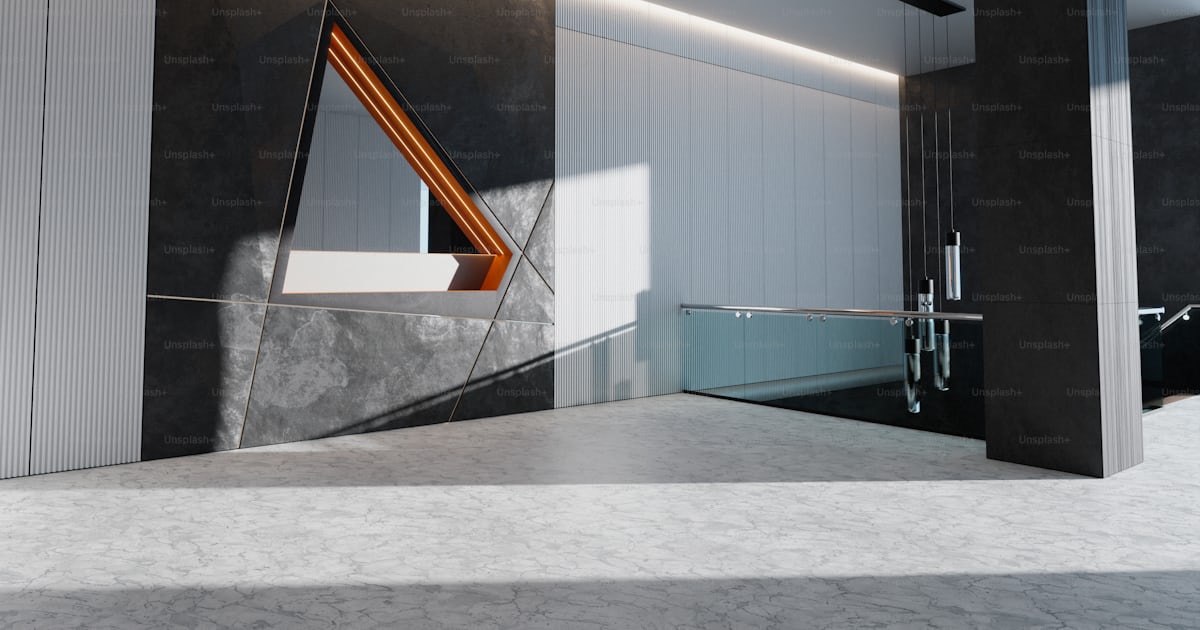 A bathroom with a marble floor and walls photo – Full screen wallpaper