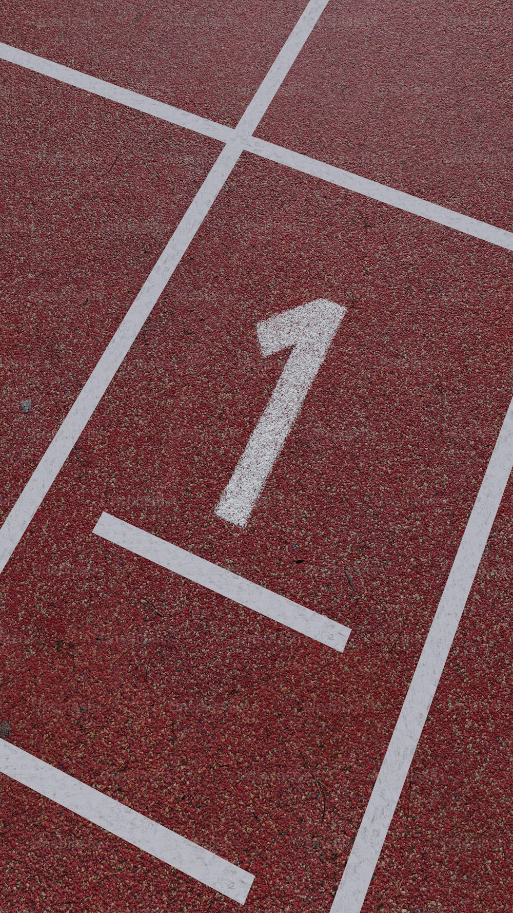 a number one painted on a tennis court