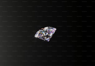 a diamond on a black background