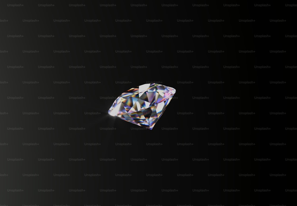 ein Diamant auf schwarzem Hintergrund