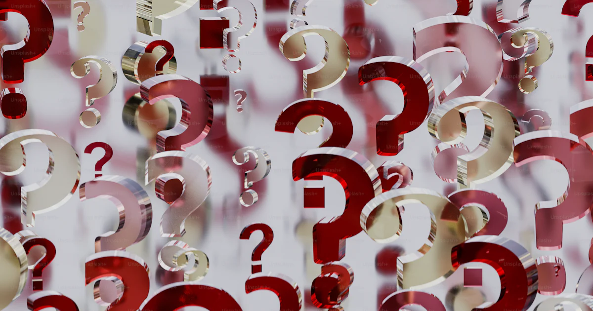 Unsplash Questions A lot of question marks on a white background photo – 3d render Image ...