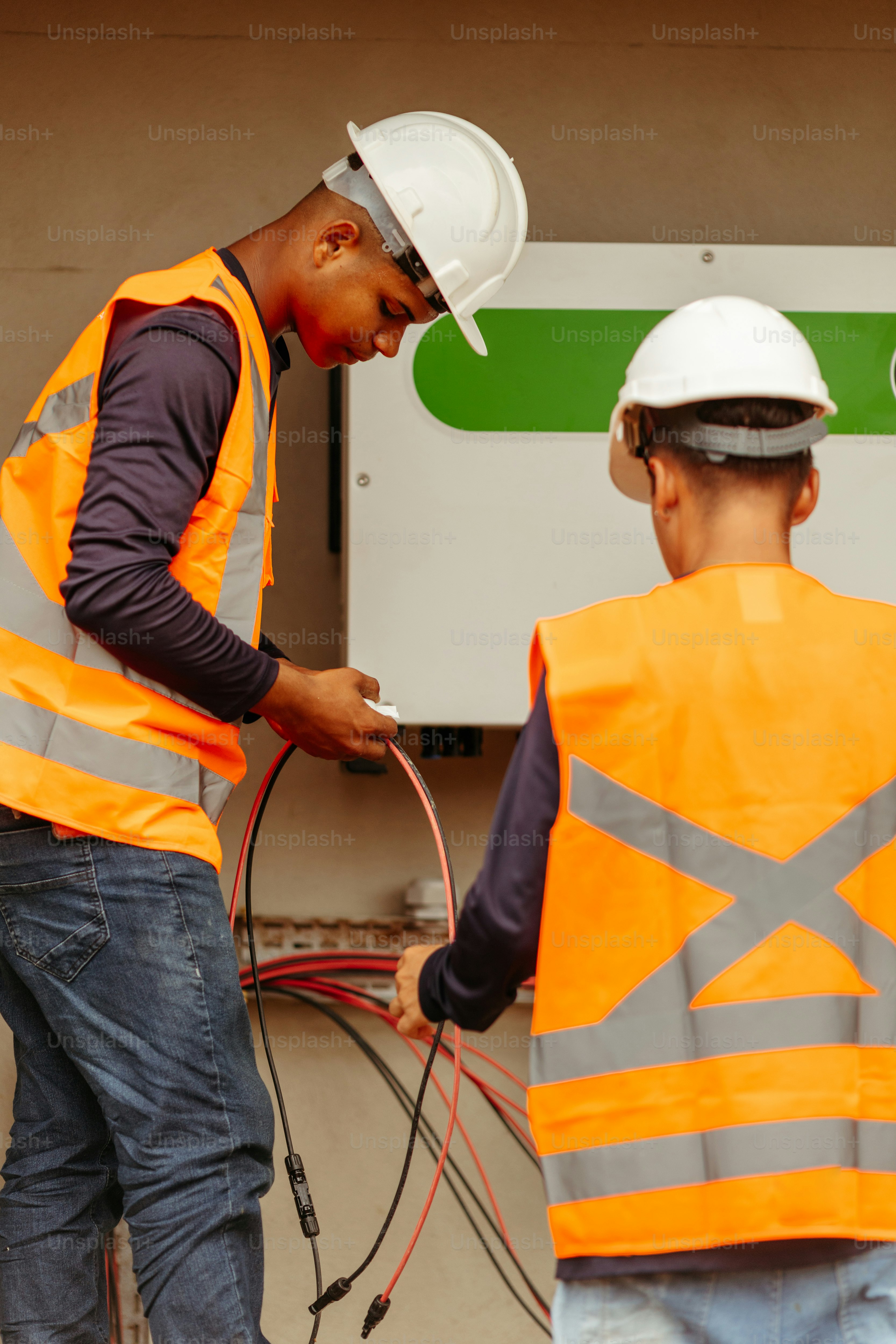 a couple of men standing next to each other