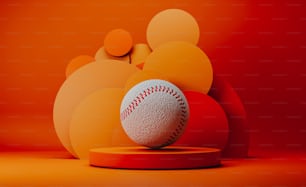 una palla da baseball seduta sopra una base
