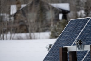 a solar panel on the roof of a house
