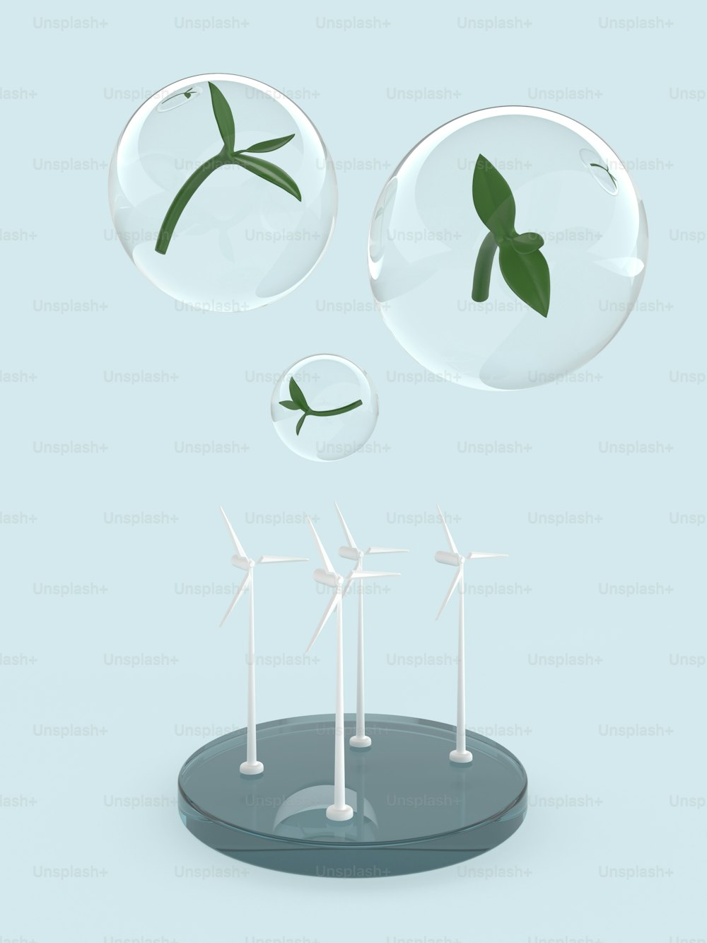 a group of wind turbines and a wind plant