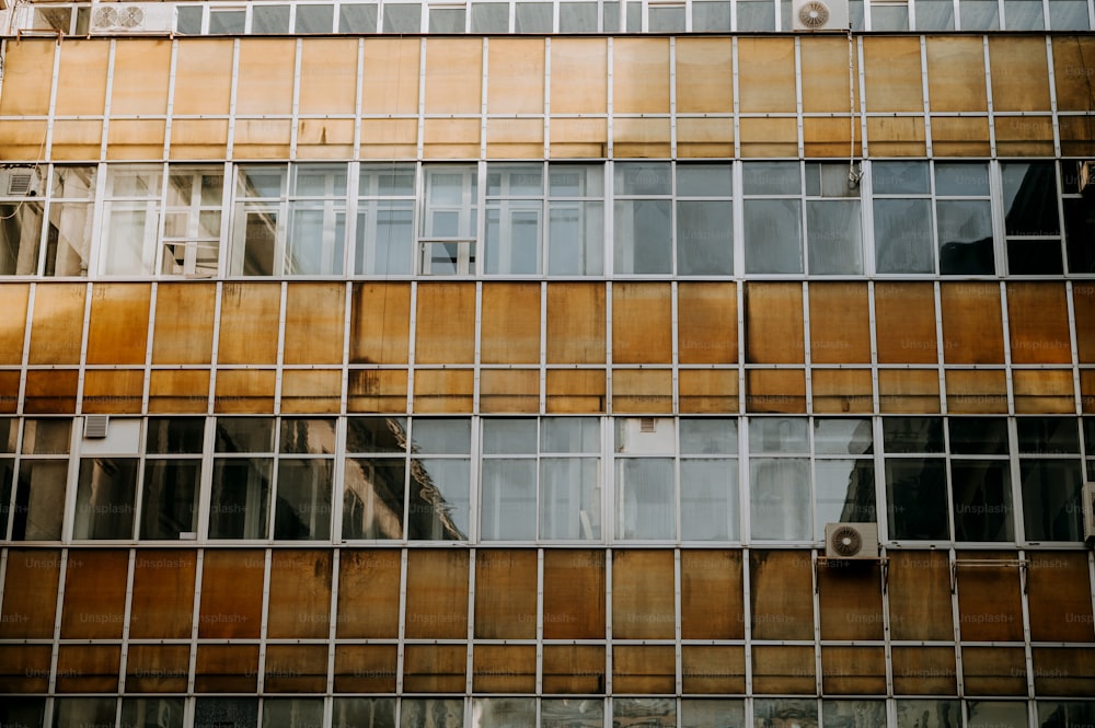 a very tall building with lots of windows