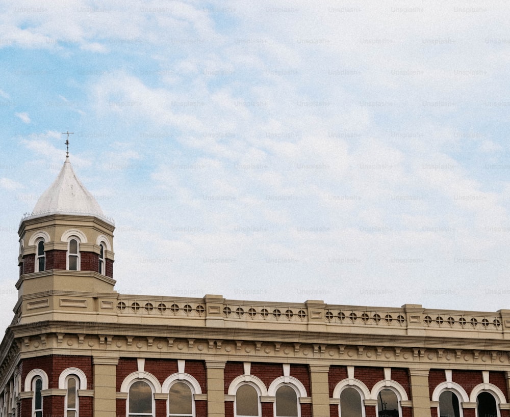 a clock tower on top of a building