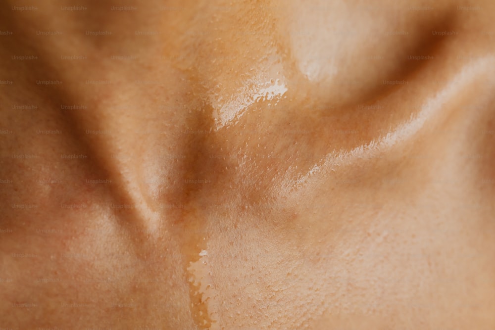 a close up of the skin of a woman