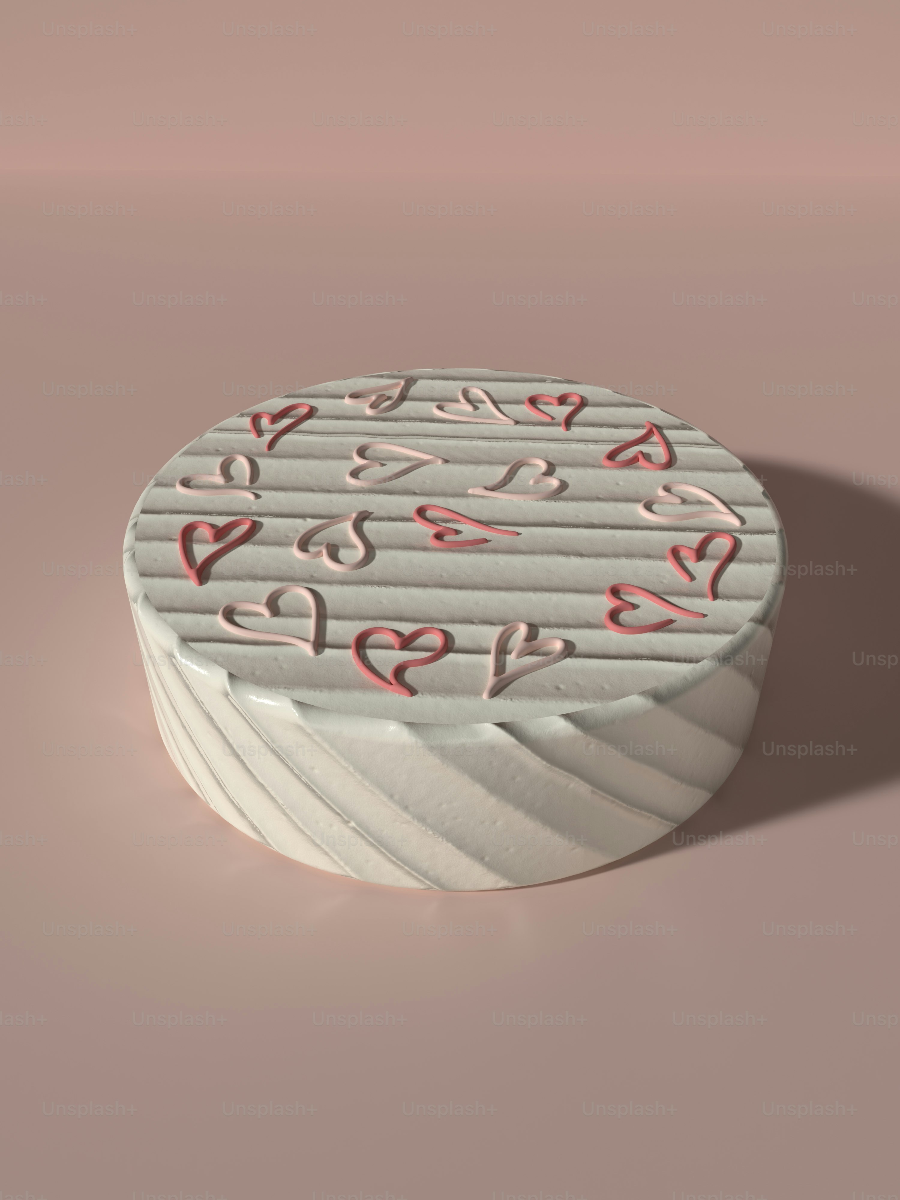 a white round object with red writing on it