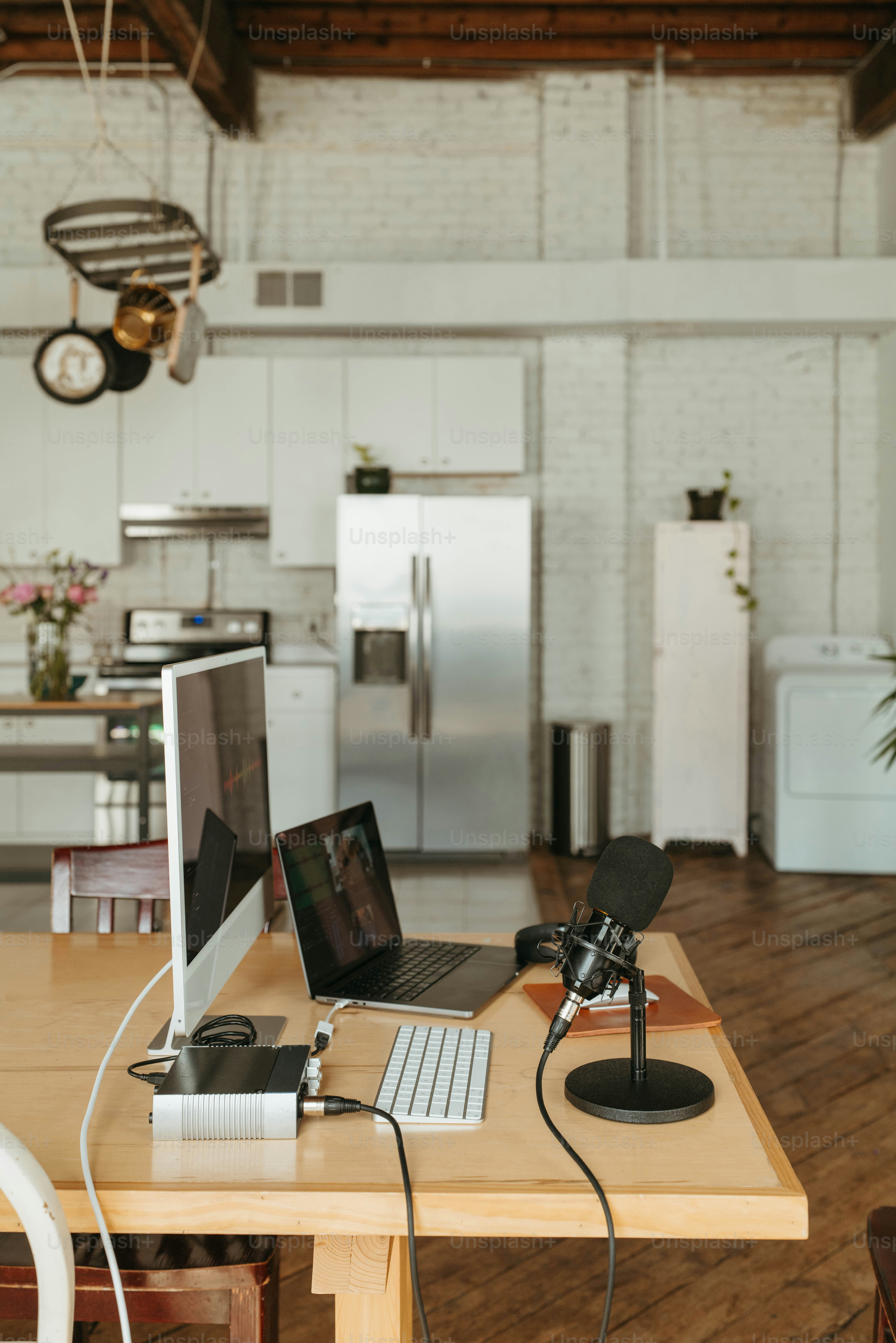Content creator managing affiliate marketing programs from a professional workspace