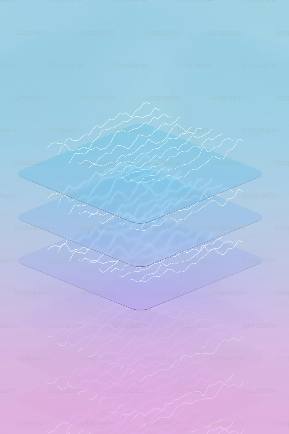 a pink and blue abstract background with lines