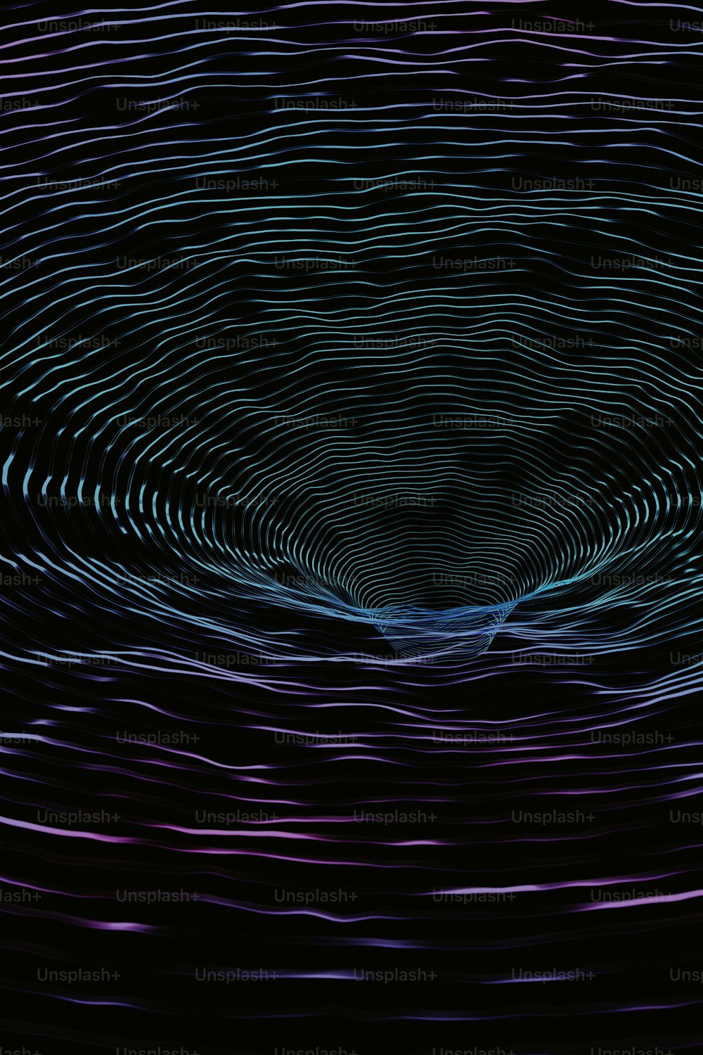 a black background with blue and purple lines
