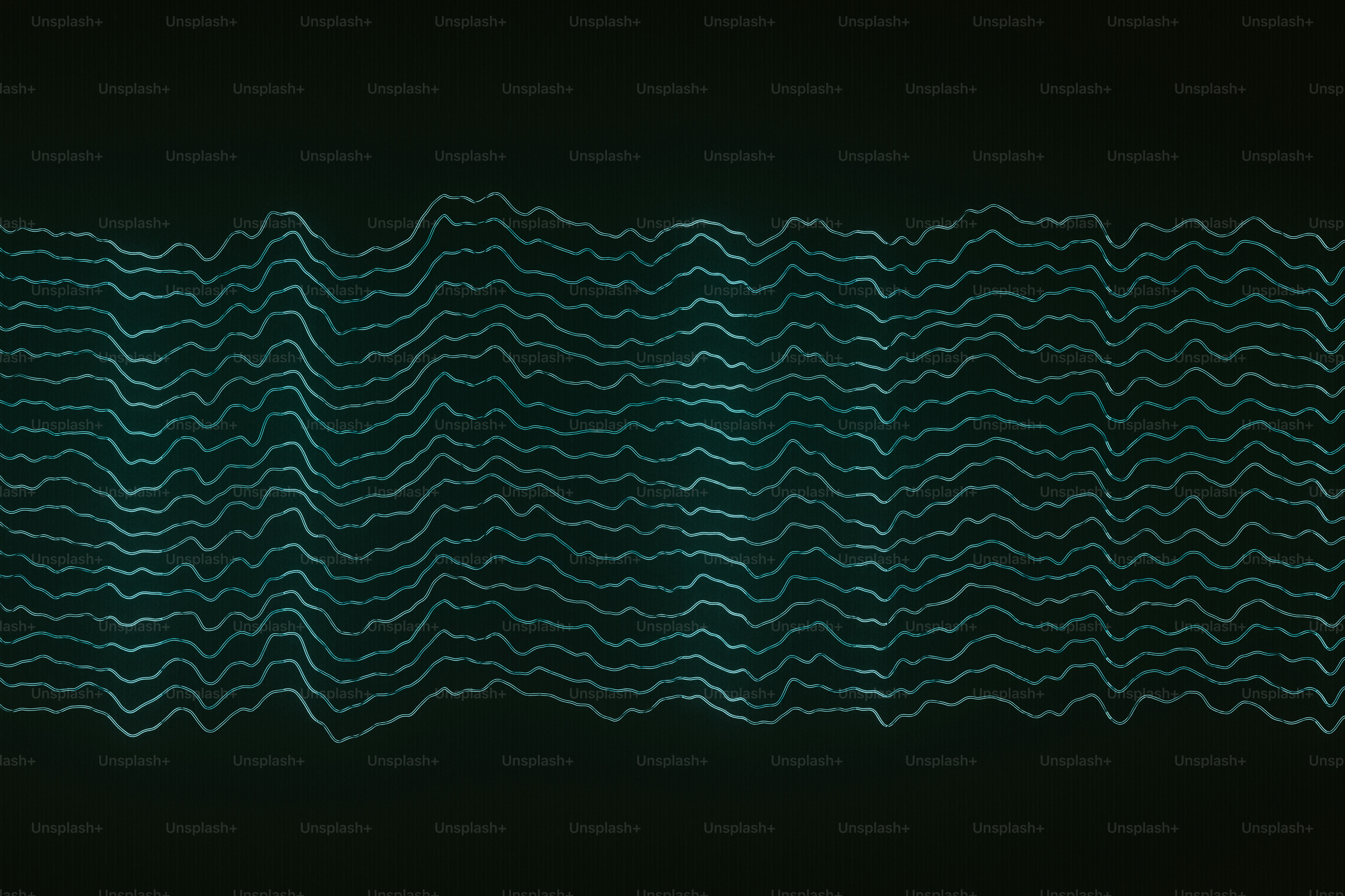 a black background with a wave pattern on it