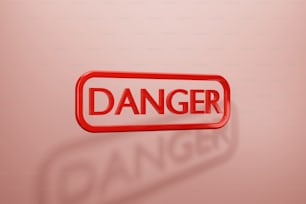위험이라는 단어가 적힌 빨간색 위험 표지판