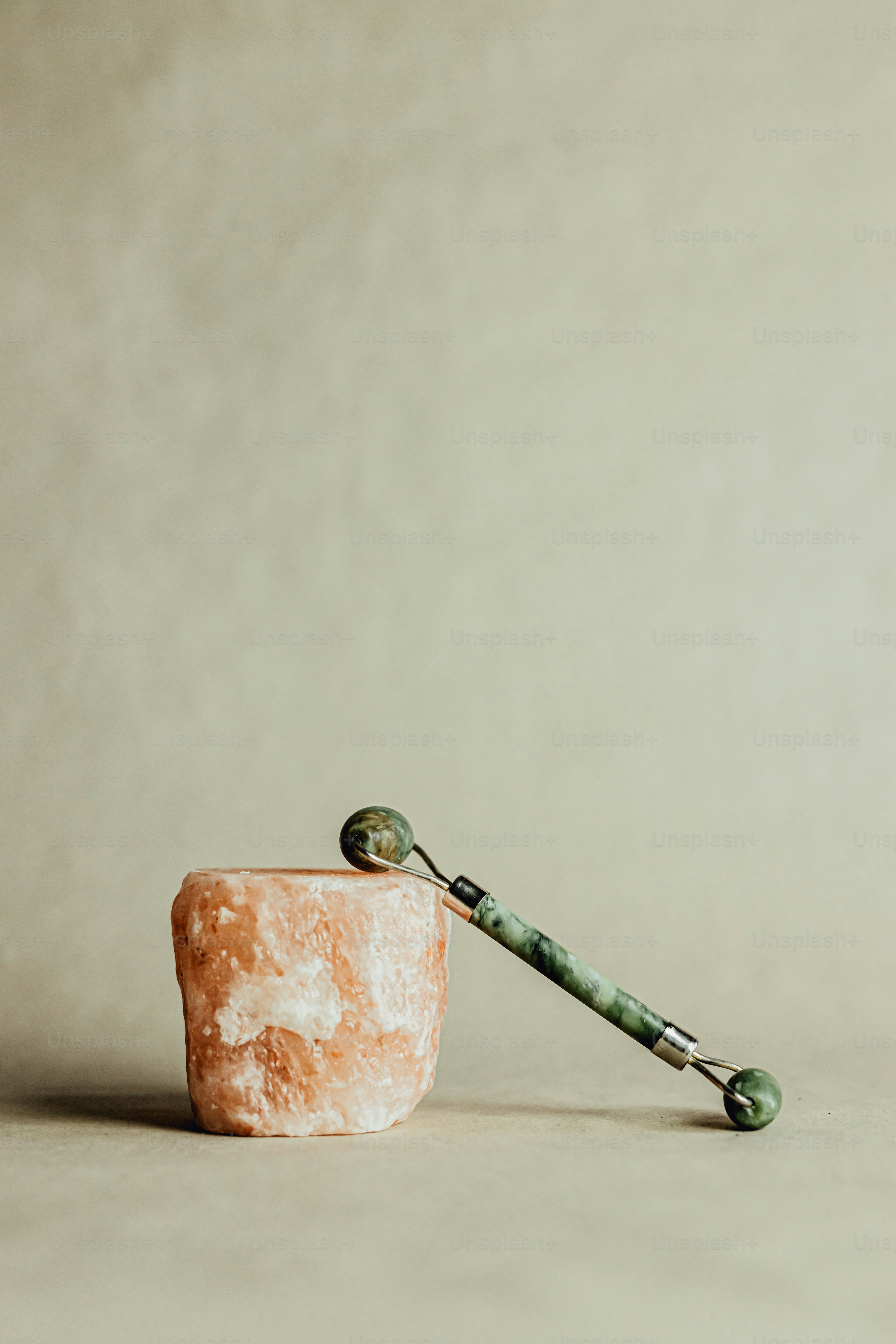 a toothbrush sitting on top of a rock