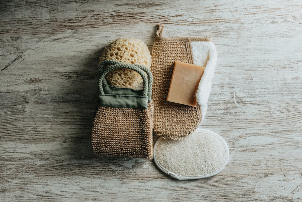 a couple of items that are on a table