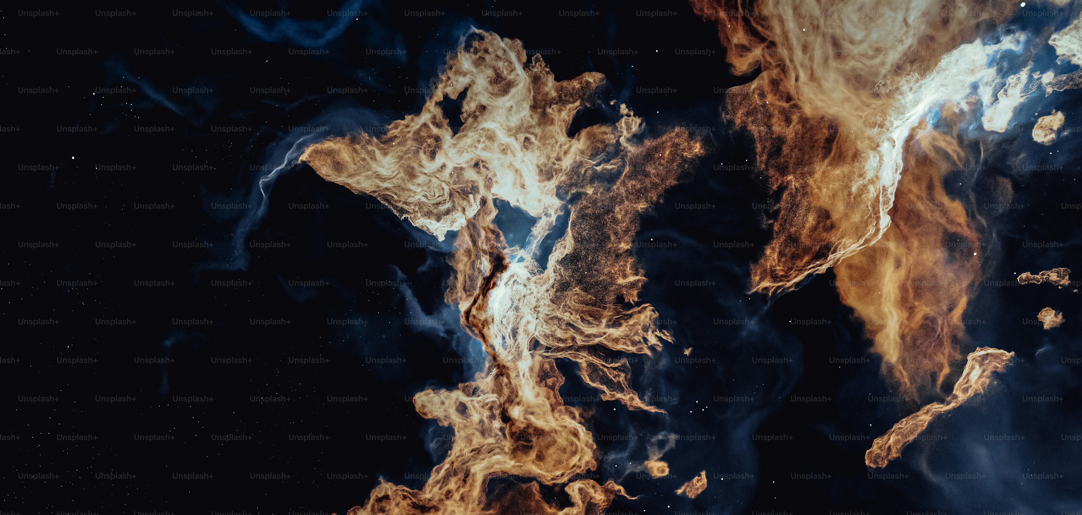 Una imagen abstracta de fuego y humo en el cielo nocturno