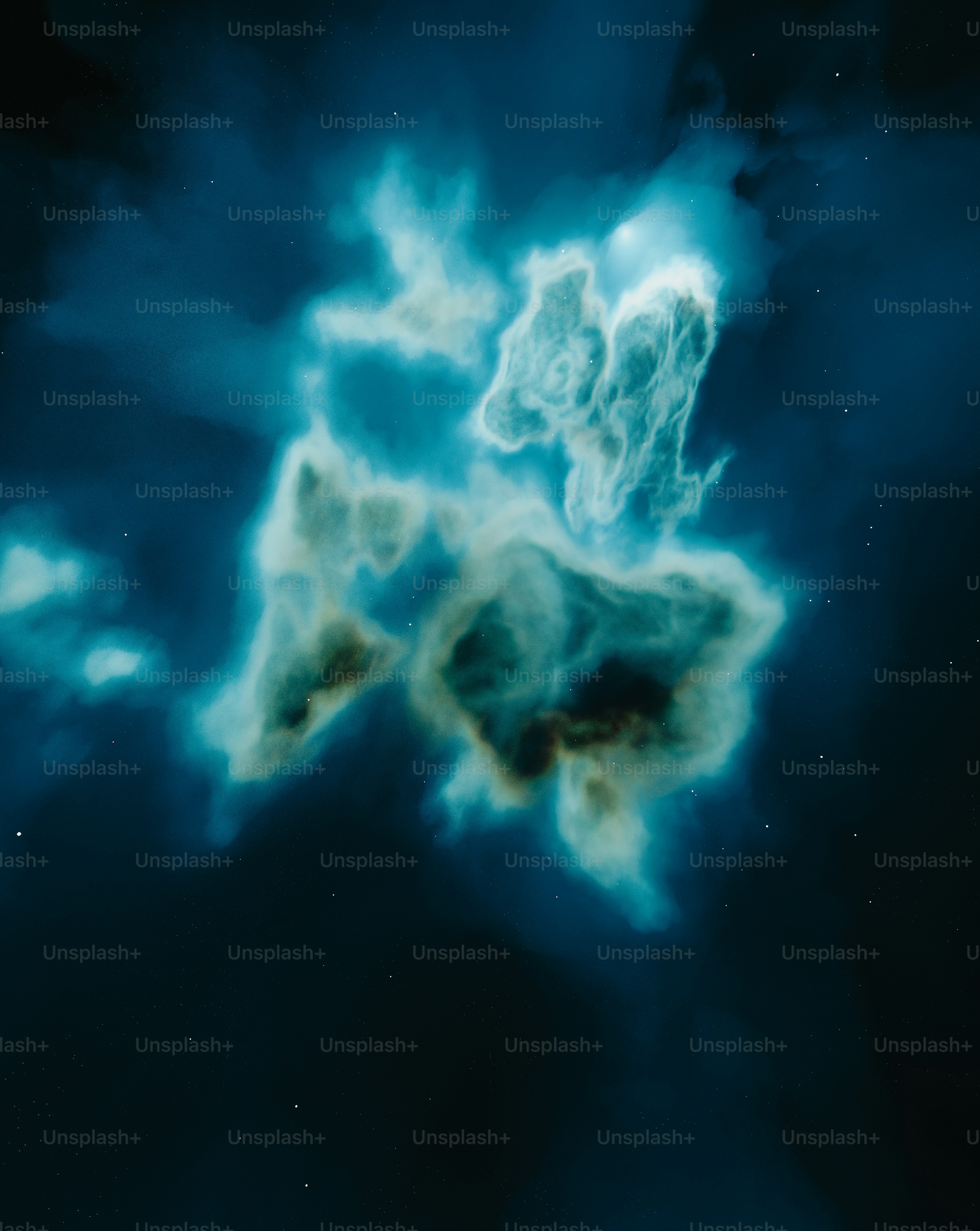 Una nube azul y blanca en el cielo