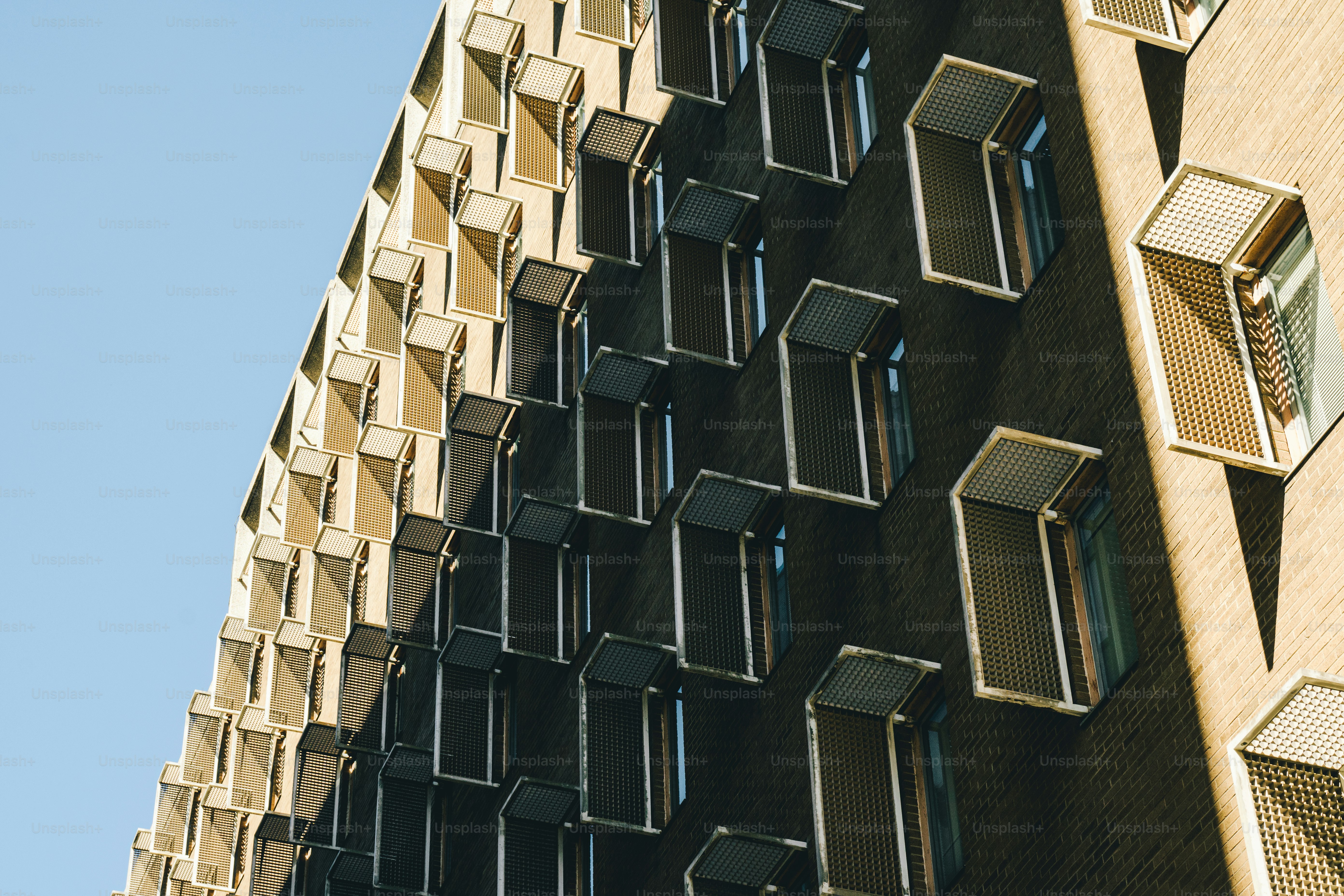 a very tall building with lots of windows