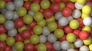 un mucchio di palline che sono tutte di colori diversi